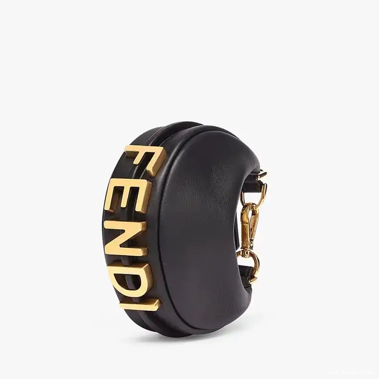 Affordable In Calf Bag Nano Black Fendigraphy Fendi Leather Hobo 0519